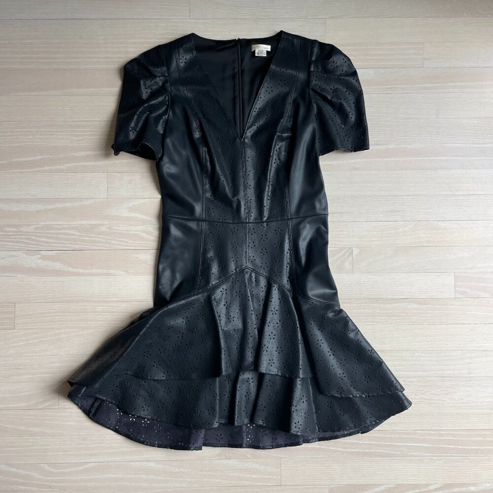 Shoshanna faux leather dress - black - size 4